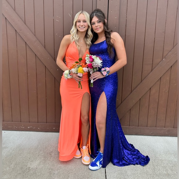 Sherri Hill Royal Blue Prom Dress - Picture 3 of 6